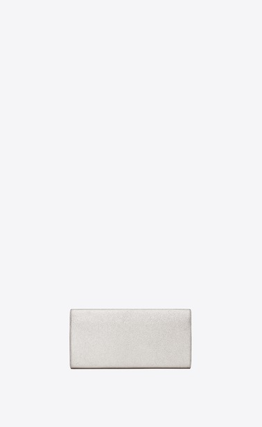 clutch color oro pallido in pelle martellata metallizzata